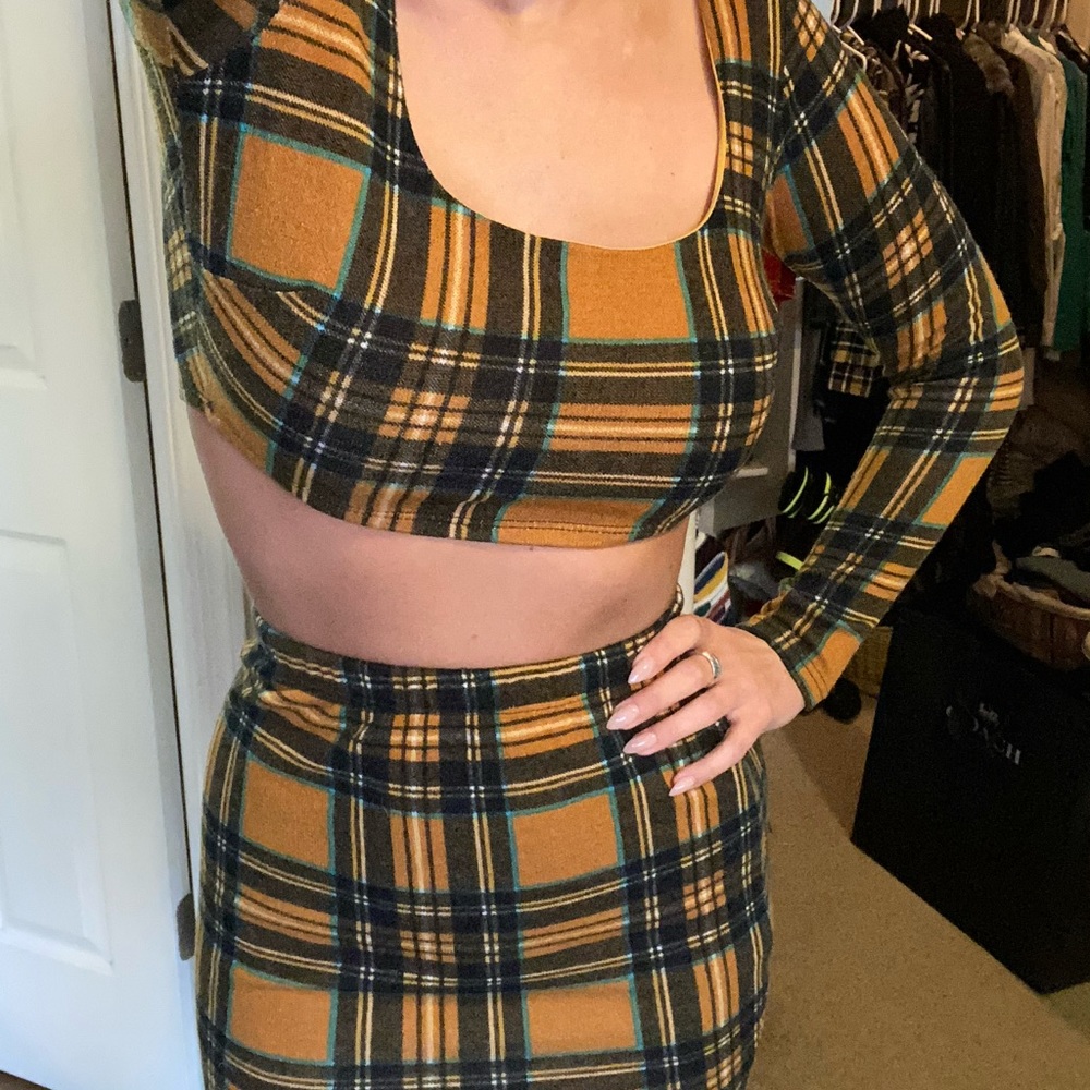 Plaid 2 piece set